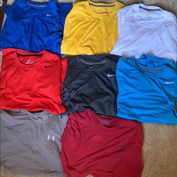 6 Nike Tees and 2 Under Armour Tees